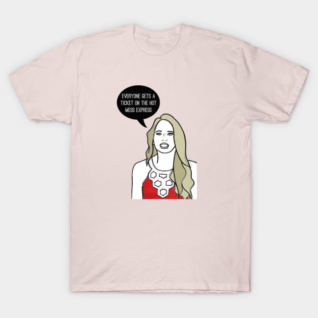 Hot Mess Express T-Shirt by Katsillustration